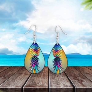 Rainbow Pineapple Earrings